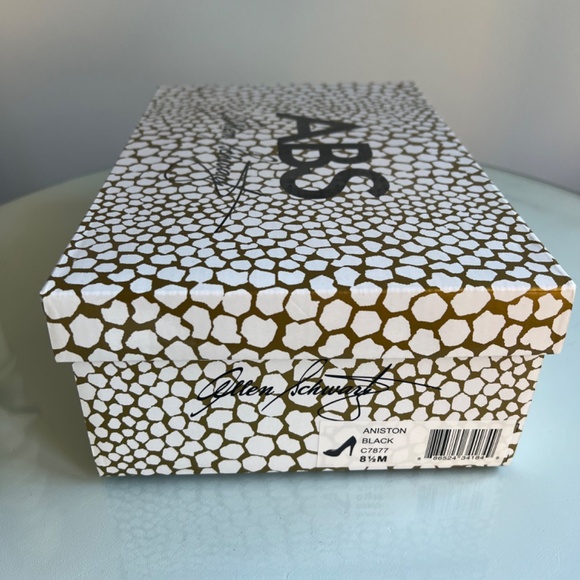 ABS by Allen Schwartz Black Satin with rhinestone heels Dress Shoes 8 1/2M - Picture 7 of 7